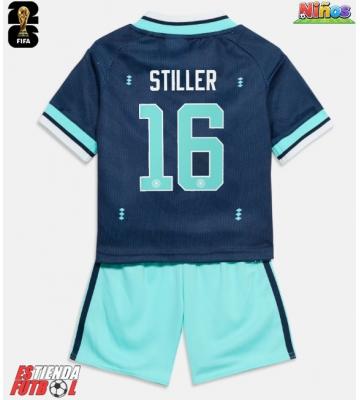 Alemania Angelo Stiller #16 Segunda Equipación Niños Mundial 2026 Manga Corta (+ Pantalones cortos)